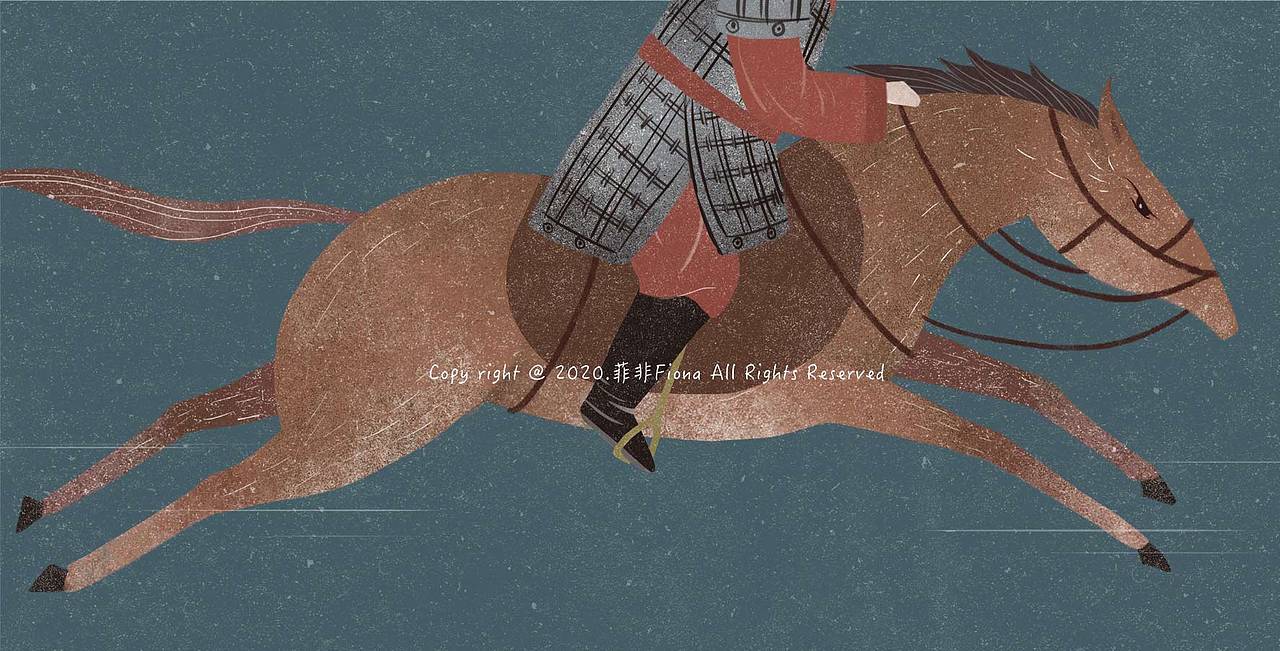 一组关于马的插画