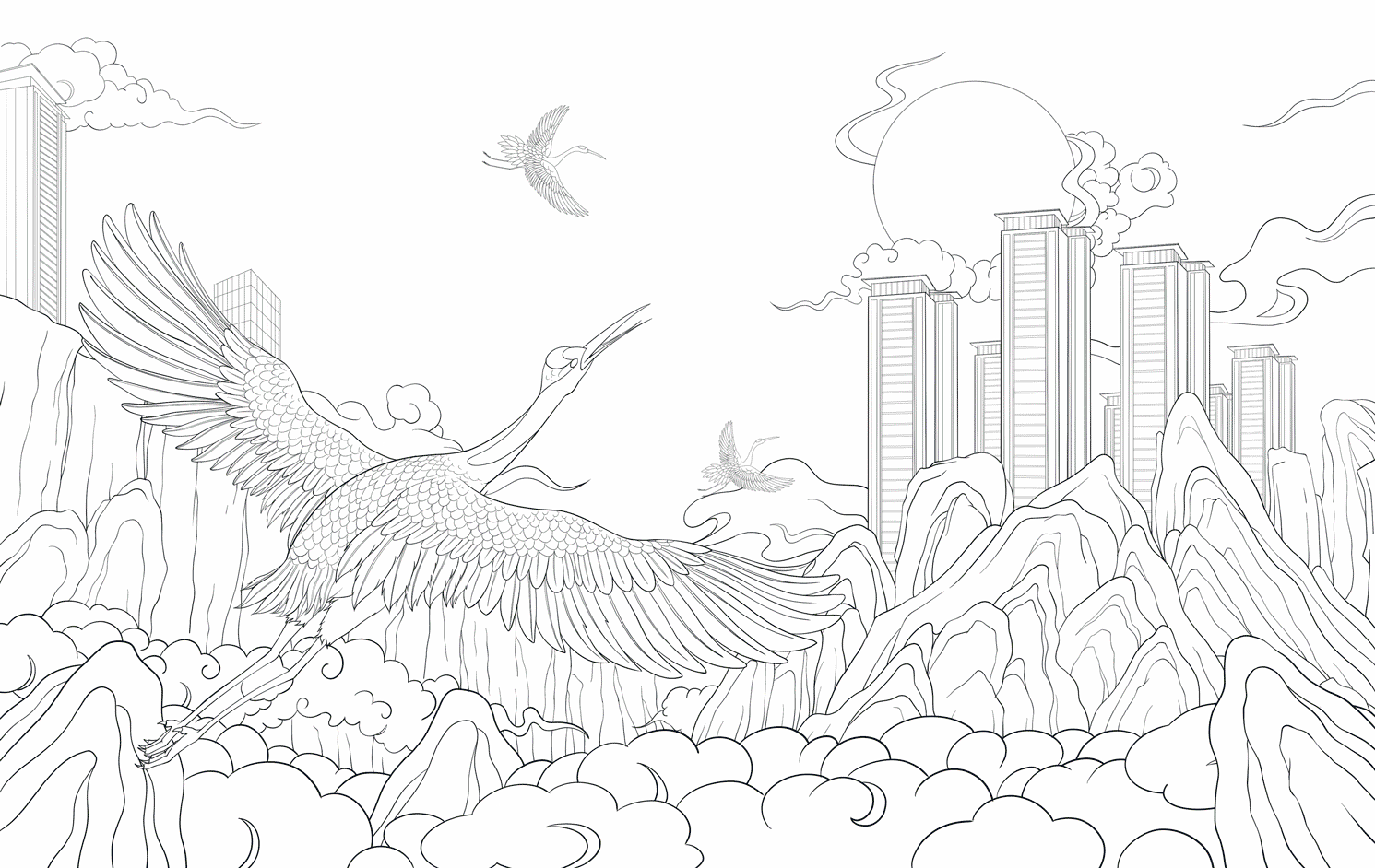 地产纪念卡插画（飞机稿）（图ZMjI1OTI3MDgw） - 商业插画 - 站酷设计师三丝咕噜肉原创素材 - 站酷ZCOOL