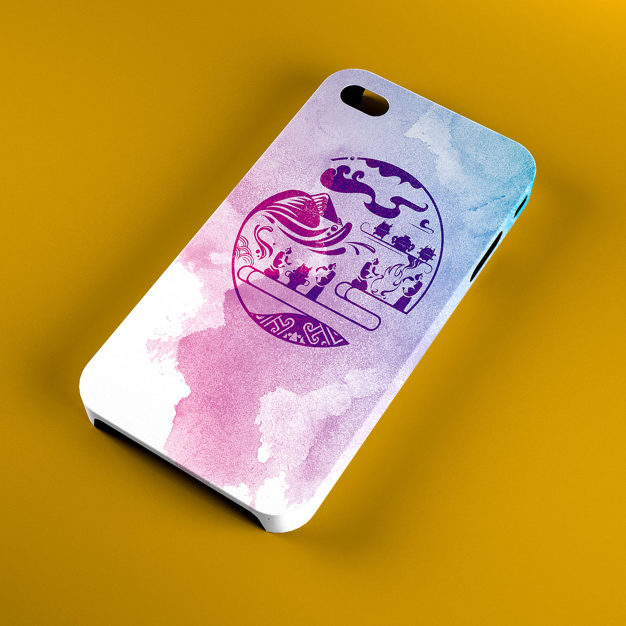 古风插画泼墨肌理手机壳（文创产品）（图ZODY3MDQzMjg=） - 包装 - 站酷设计师xiongwei9312原创素材 - 站酷ZCOOL