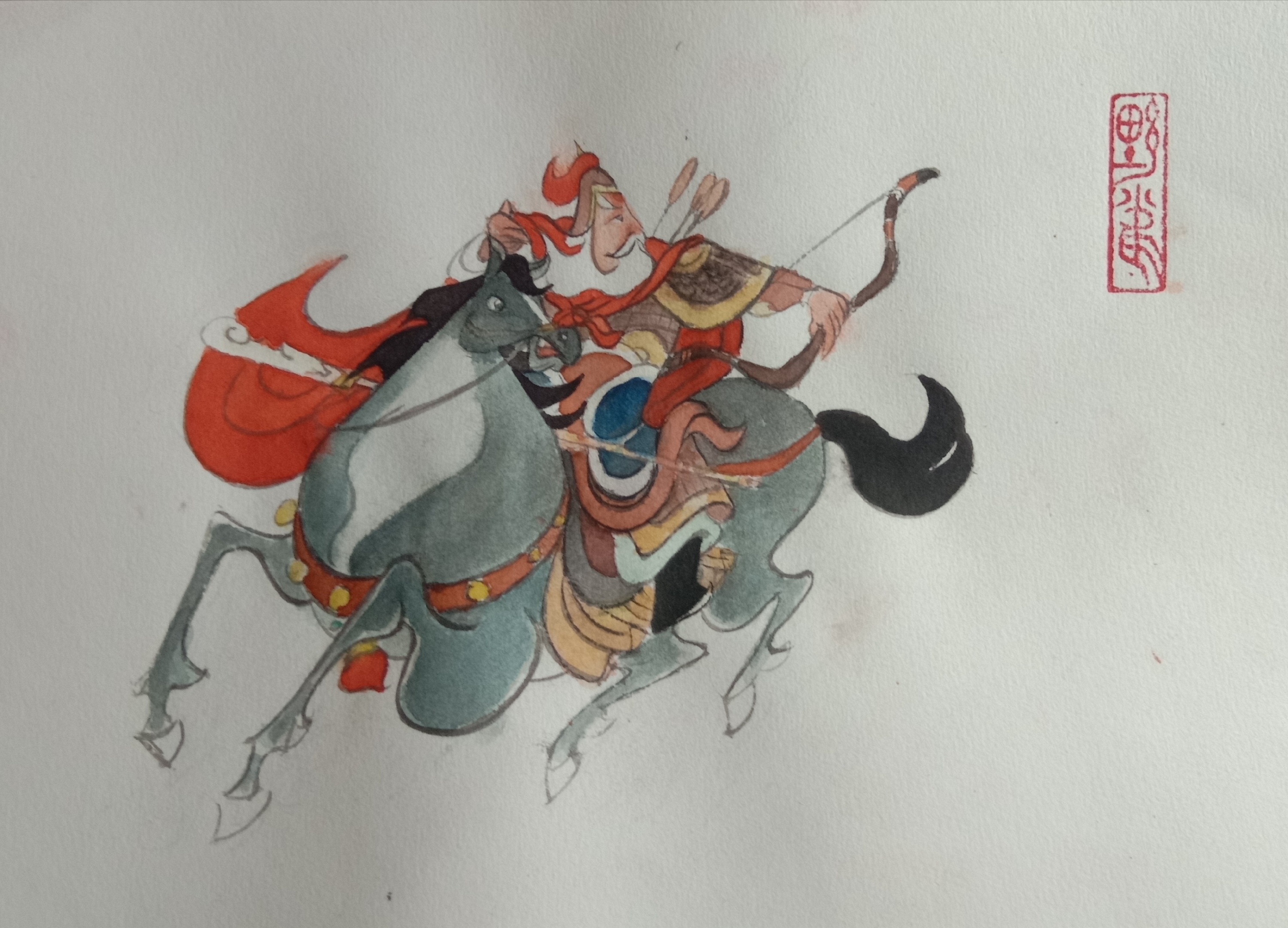 【试创作】五虎上将威名传|插画|概念设定|雪原野鹤 - 原创作品