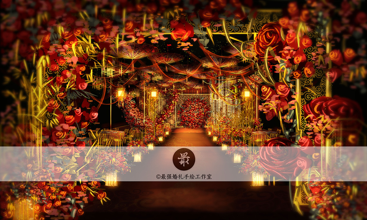 婚礼电脑手绘图sai-浮世万千（图ZMTIyOTI0NTA0） - 舞台美术 - 站酷设计师最强婚礼手绘原创素材 - 站酷ZCOOL