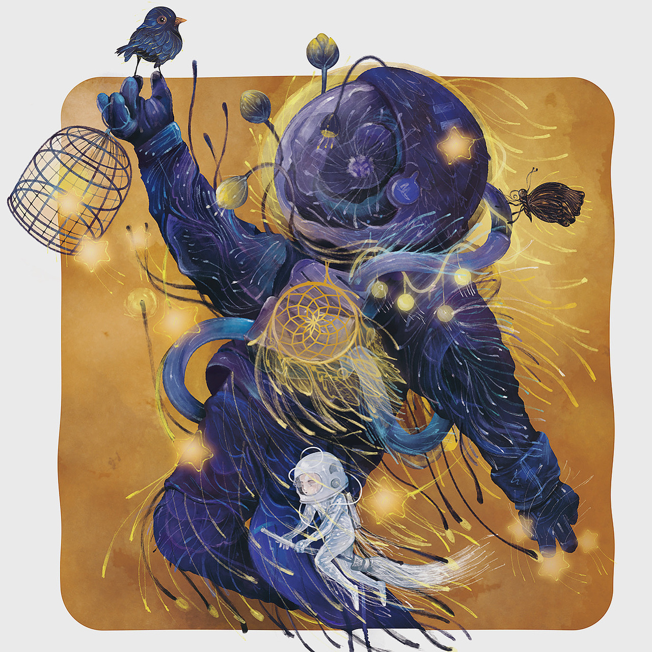 宇航员（图ZMjU3NjMwODk2） - 商业插画 - 站酷设计师摁倒原创素材 - 站酷ZCOOL