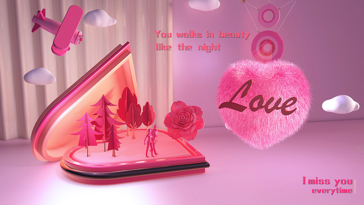 C4D--情人节场景