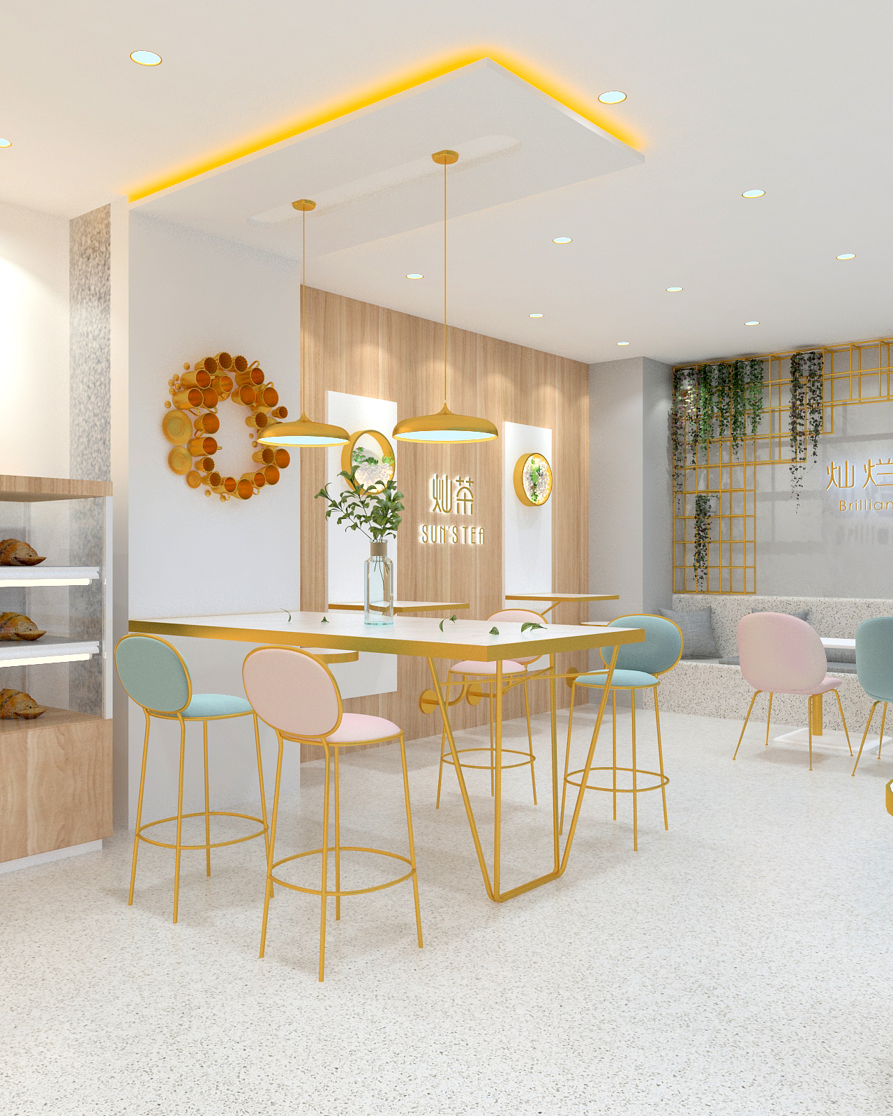 灿茶—茶饮品牌空间设计展示（图ZMjI3MzI0ODA0） - 家装设计 - 站酷设计师LIBO工作站原创素材 - 站酷ZCOOL