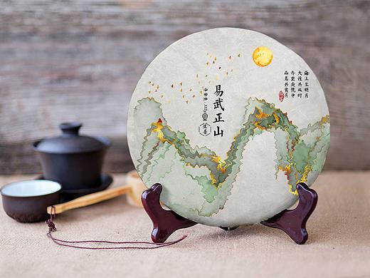 中秋小作，设计出的中秋纪念普洱茶七子饼。准备送朋友