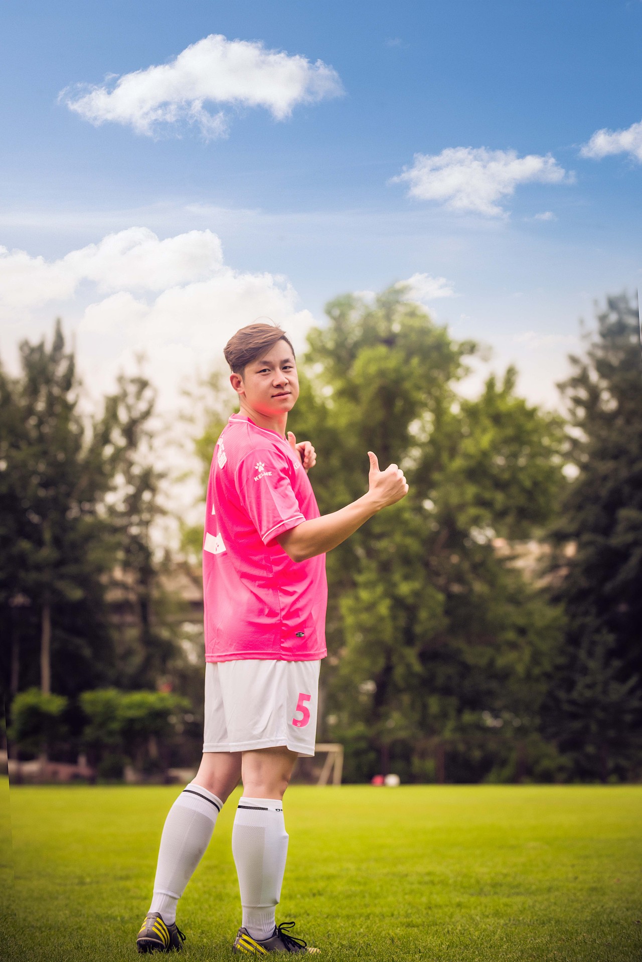 男子足球人像一组