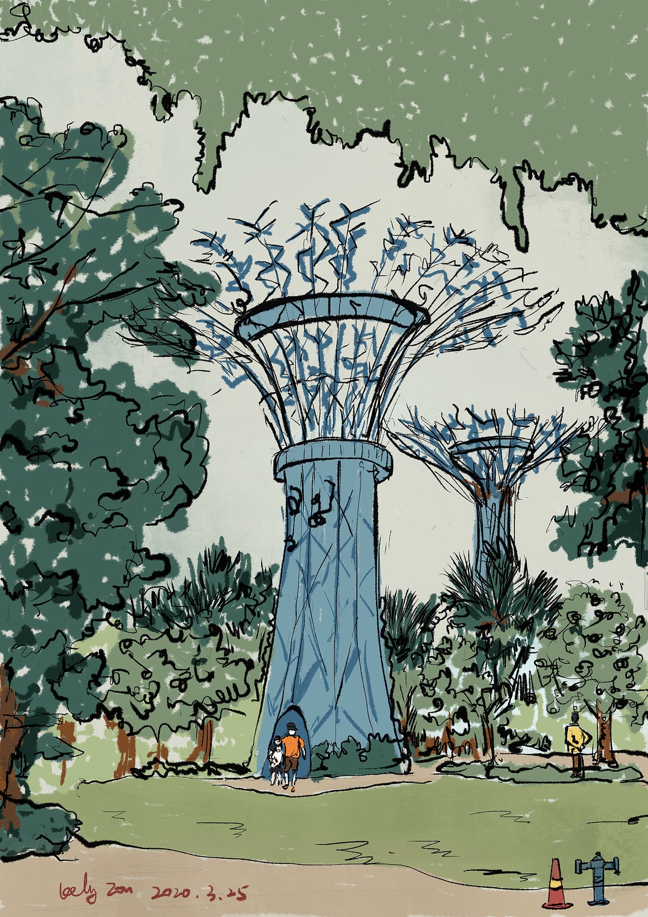 Garden（圖ZMjAyMzg2ODQ4） - 藝術(shù)插畫 - 站酷設(shè)計(jì)師小雞快跑Kelly原創(chuàng)素材 - 站酷ZCOOL