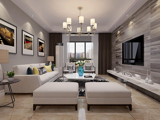 石家庄【中冶德贤公馆】138㎡现代简约装修效果案例