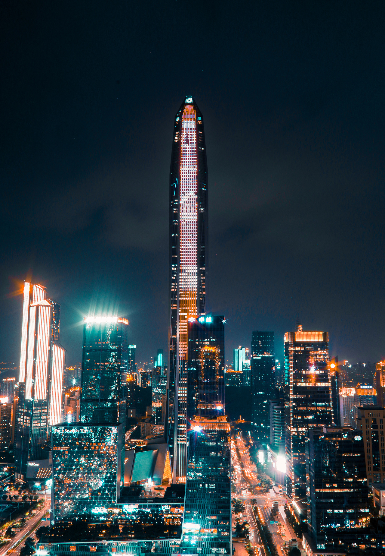 深圳金融街夜景图片
