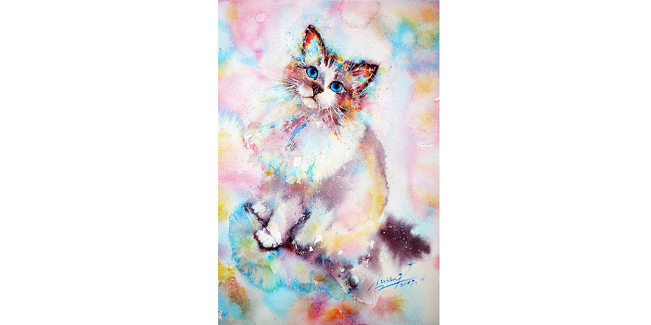 水彩下的貓青年（圖ZMjE3Mjg4Mjg0） - 商業(yè)插畫 - 站酷設(shè)計(jì)師lvireland原創(chuàng)素材 - 站酷ZCOOL