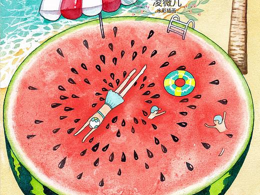 24节气海报公众号广告推图,小满节,夏至,小暑节气插画,