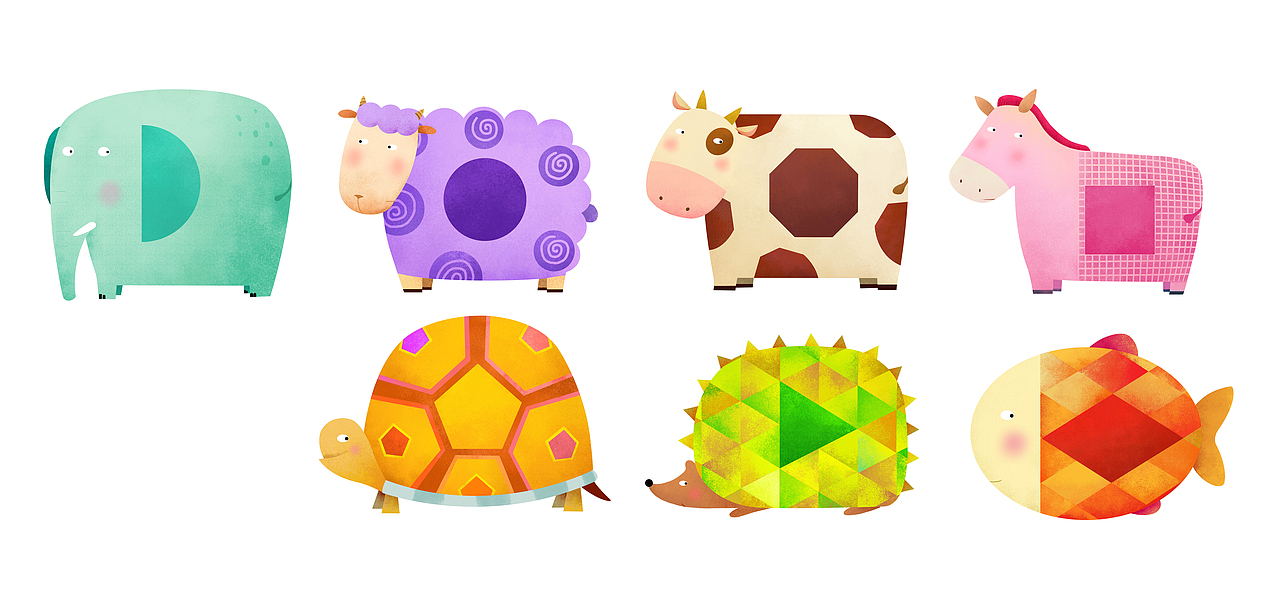 插画拼图（图ZMjU1MjAzNDE2） - 儿童插画 - 站酷设计师TT再笑原创素材 - 站酷ZCOOL