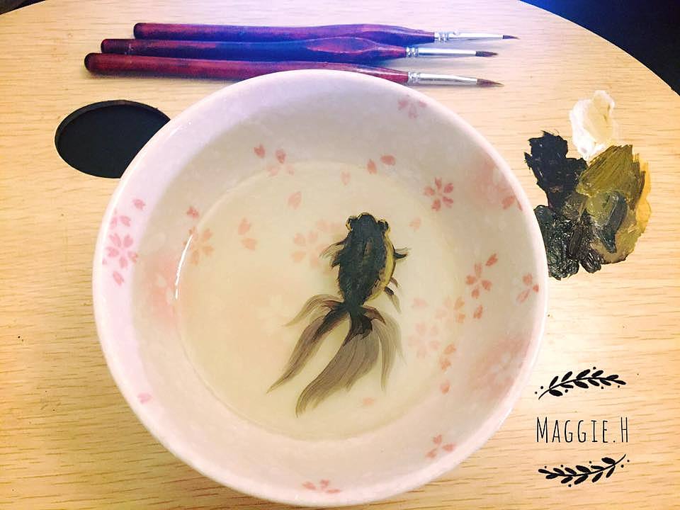 树脂画金鱼（图ZNjE4MjI2NjA=） - 工艺品设计 - 站酷设计师Maggie369原创素材 - 站酷ZCOOL
