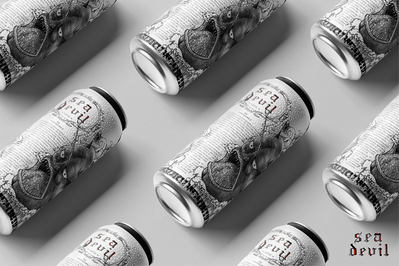 Sea Devil 海鬼鱼啤酒包装（图ZMjQwNzk2MTc2） - 包装 - 站酷设计师Bub爱喝汽水原创素材 - 站酷ZCOOL