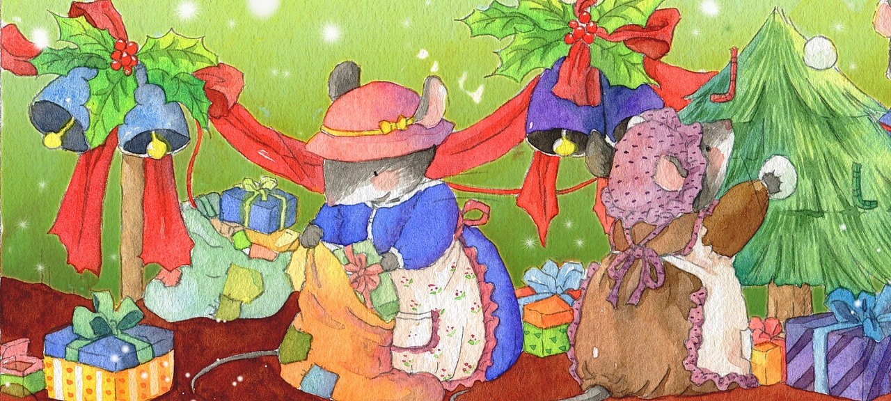 插画 水彩儿插 《小老鼠系列插画》