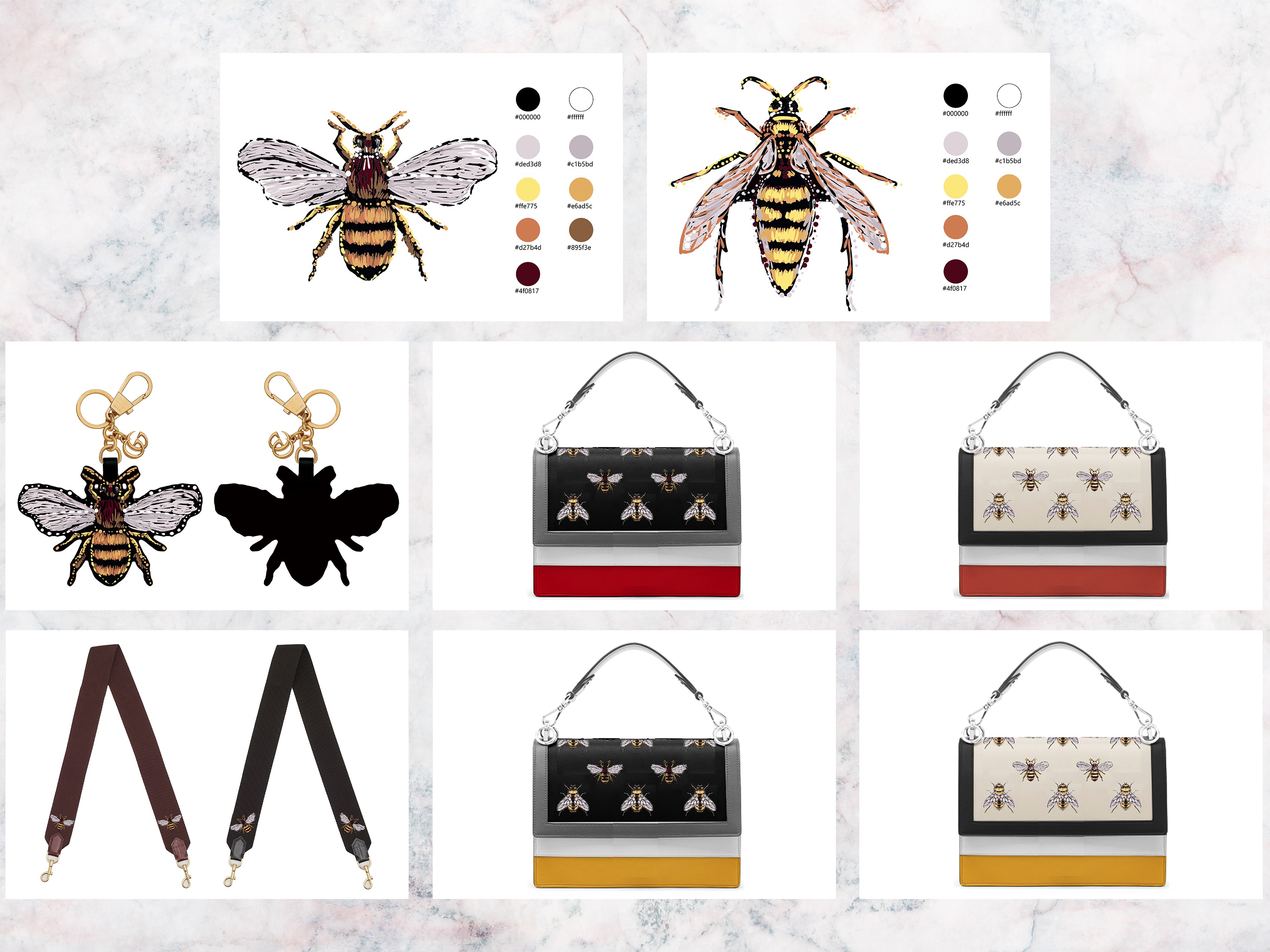 2017箱包手袋设计原创作品集合——蜜蜂系列