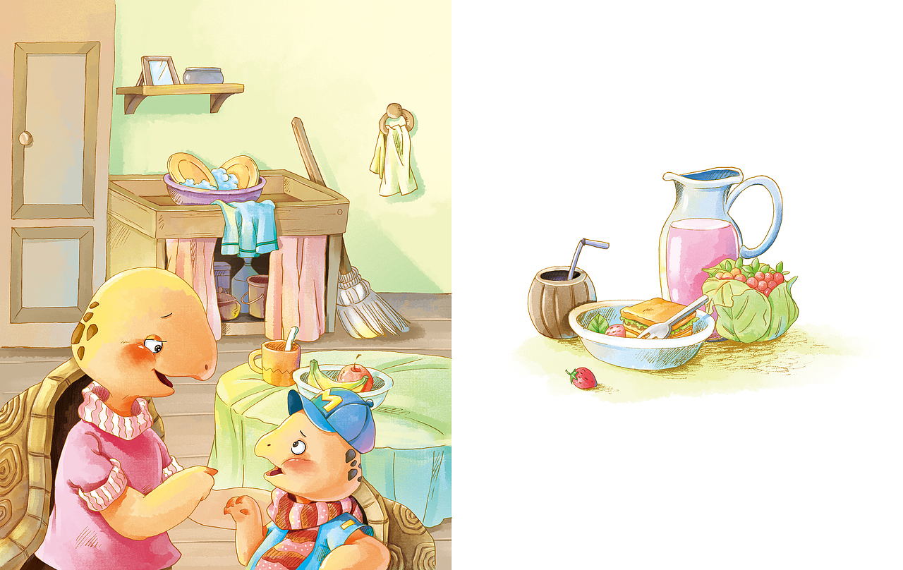 自己的事情自己做（图ZMTc5MDIwNDk2） - 儿童插画 - 站酷设计师kading原创素材 - 站酷ZCOOL