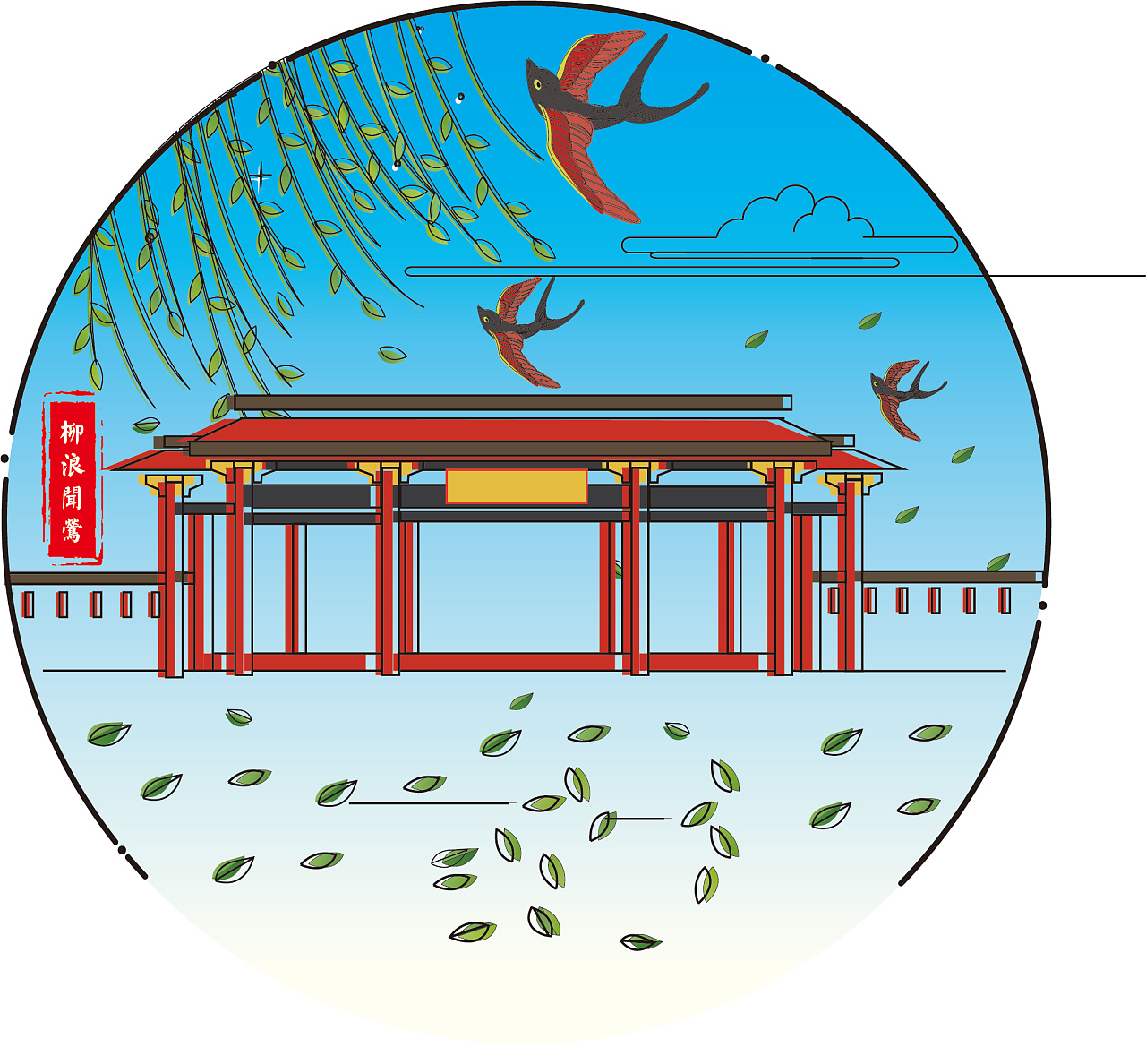 【西湖十景】杭州主题国风插画 |插画|创作习作|简爱手绘 - 原创作品 - 站酷 (ZCOOL)