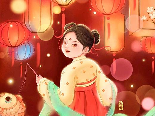 元宵节插画