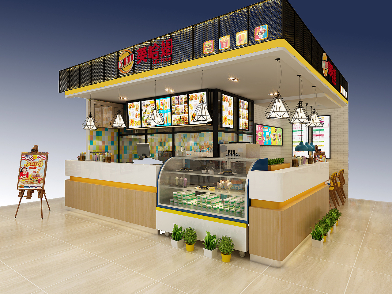 2017餐饮加盟店面设计效果图合集