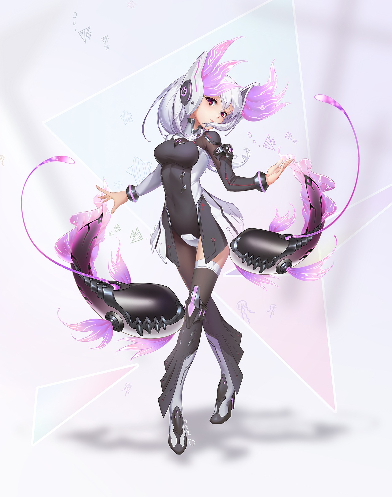 以前画的一些二次元作品