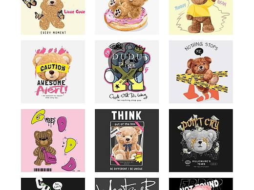 049-9款立体新潮时尚熊