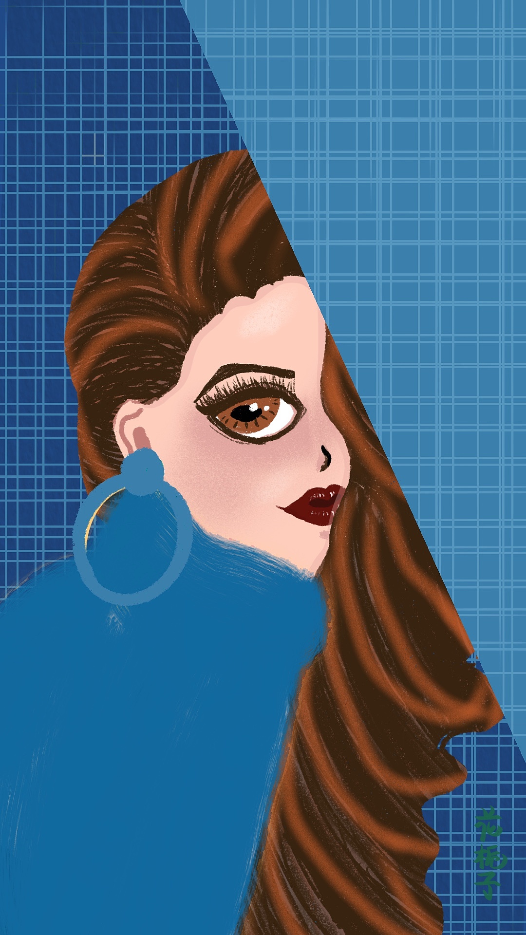 花栀子插画:哎哟,女模特