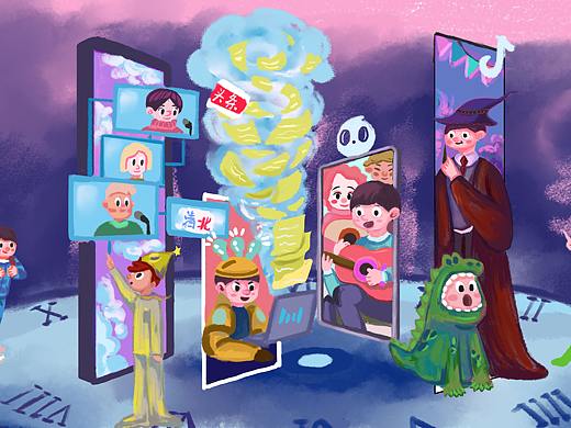 一天的日常——字节跳动赛事（个人主页-ZNDc2ODkzNTI=） - 商业插画 - 站酷设计师白乌云原创素材 - 站酷ZCOOL