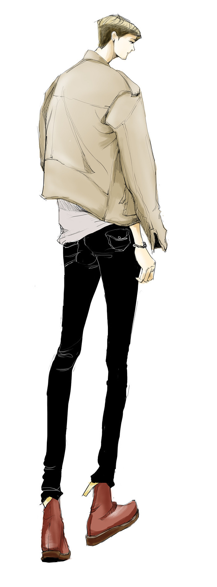 一大波长腿欧巴手绘!