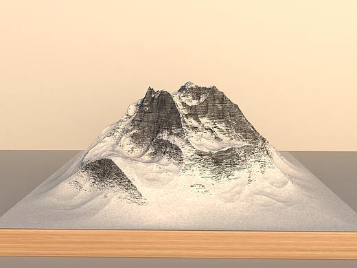 C4d雪山