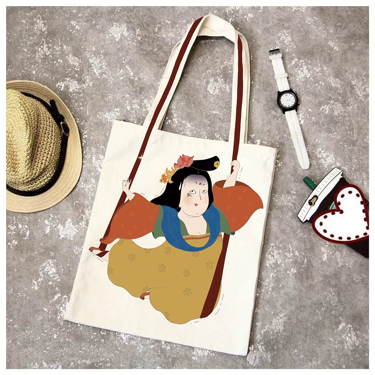 【贵妃IP系列】帆布袋扇子手机壳表情包（图ZMTU1MzU2Mjcy） - 其他工业/产品 - 站酷设计师蓝赏原创素材 - 站酷ZCOOL