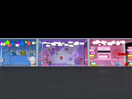 美陈打卡点效果图设计 公交美陈