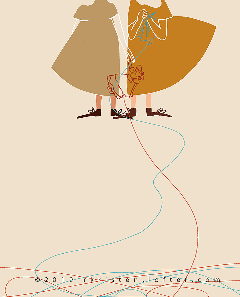 我的天才女友my brilliant friend 书籍封面插画设计（图ZMTgzNTEzNDcy） - 创作习作 - 站酷设计师若榡Kristen原创素材 - 站酷ZCOOL