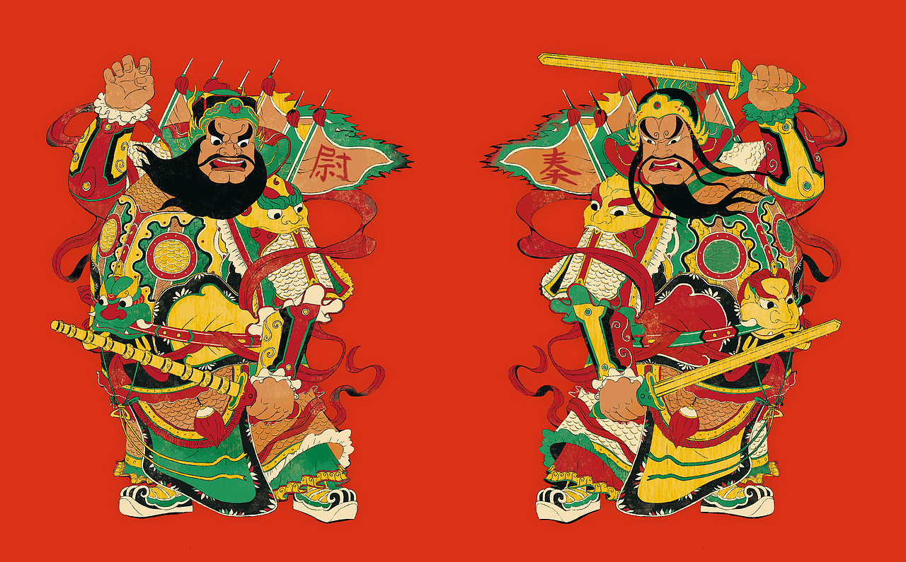 门神:尉迟恭,秦琼