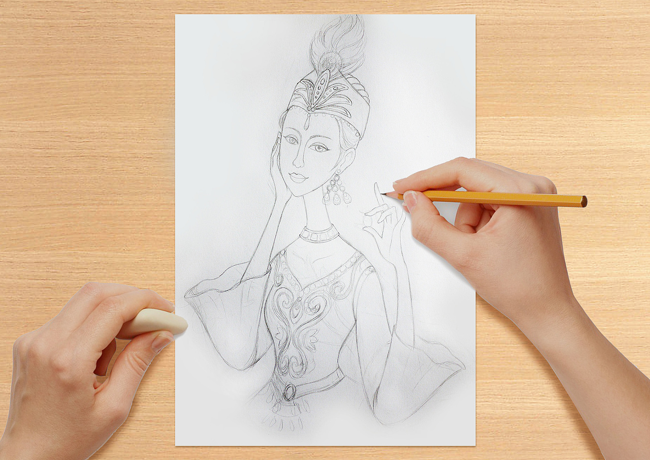 楼兰天香，新颜诱惑！（图ZNDI0MjgxMjA=） - 商业插画 - 站酷设计师M仔bakushibi原创素材 - 站酷ZCOOL