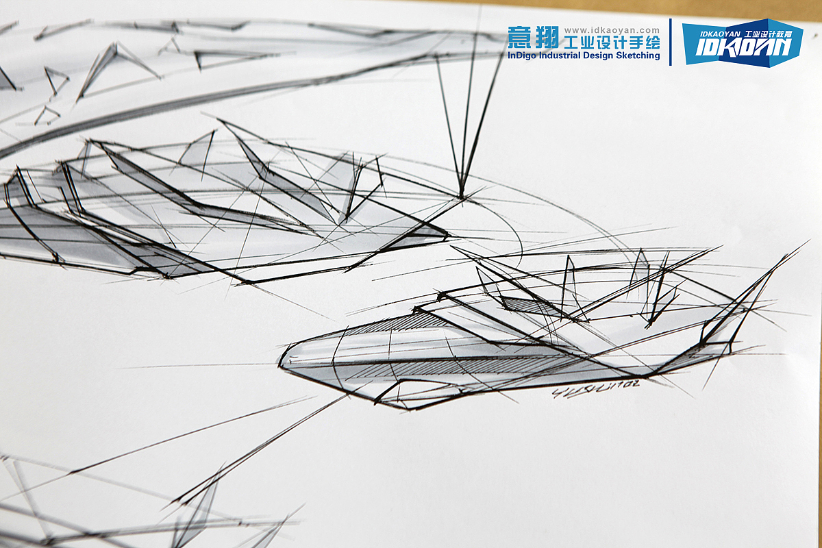 意翔设计艺术中心 意翔工业设计手绘 线稿作品