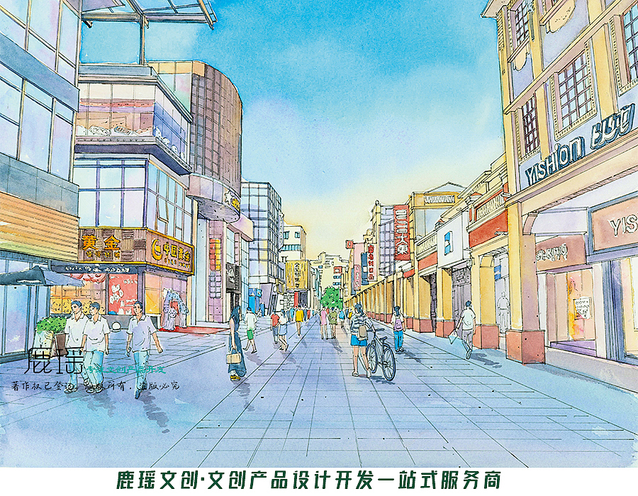 江门新会水彩//鹿瑶笔下的新会，这组图有几张很喜欢（图ZMjYxNTg1MDAw） - 商业插画 - 站酷设计师鹿瑶文创原创素材 - 站酷ZCOOL