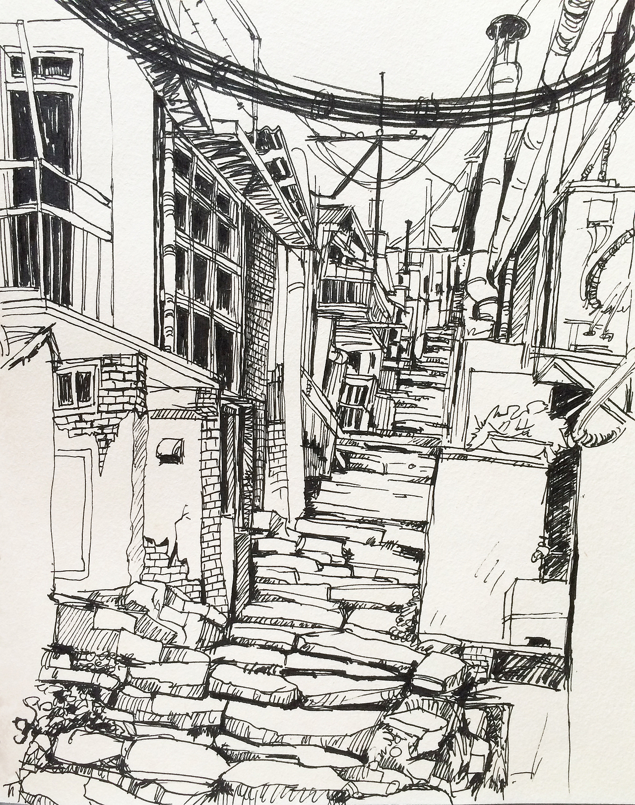 随笔--风景速写（图ZMzQ4Mjk0NTY=） - 绘画 - 站酷设计师Blair_Li原创素材 - 站酷ZCOOL