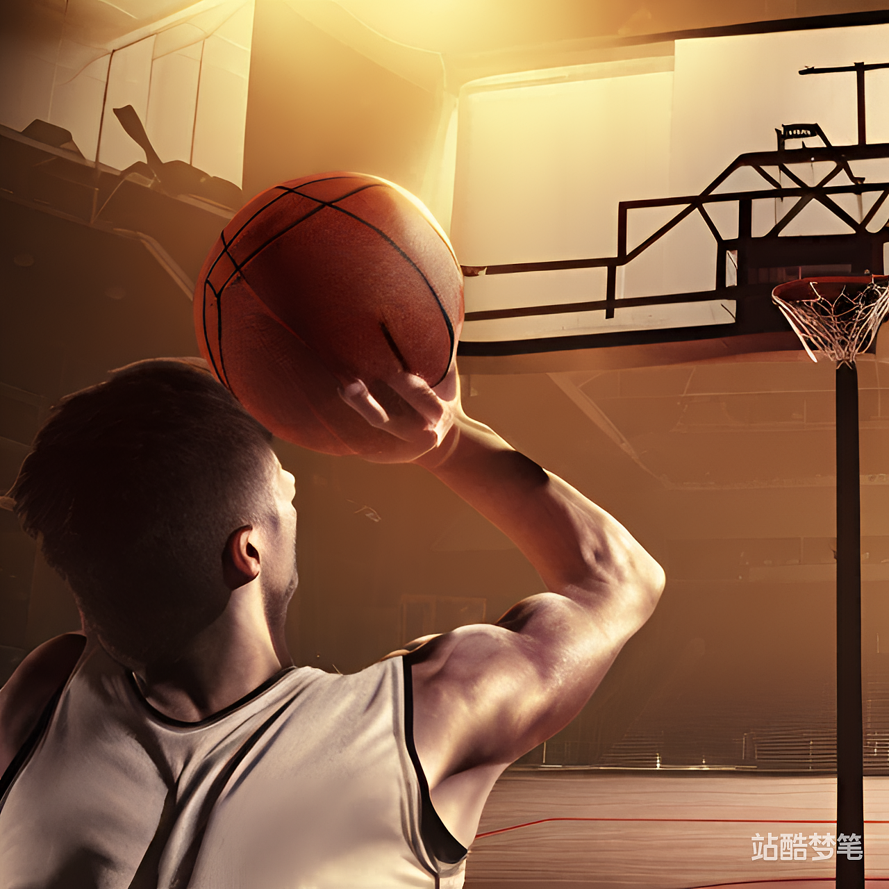 #站酷梦笔#打篮球,电影打光