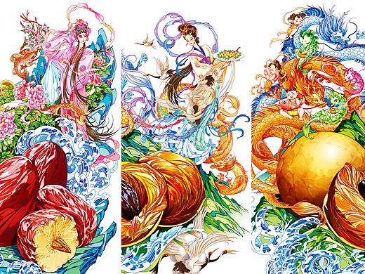 《干果包装插画设计》——国潮风主题
