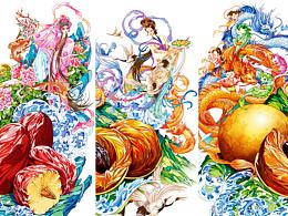 《干果包装插画设计》——国潮风主题