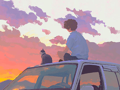 近期原创插画 云系列