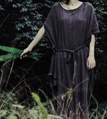 原创设计&nbsp;很特别的深灰色复古麻袍子&nbsp;【熟悉却陌生的神秘感】