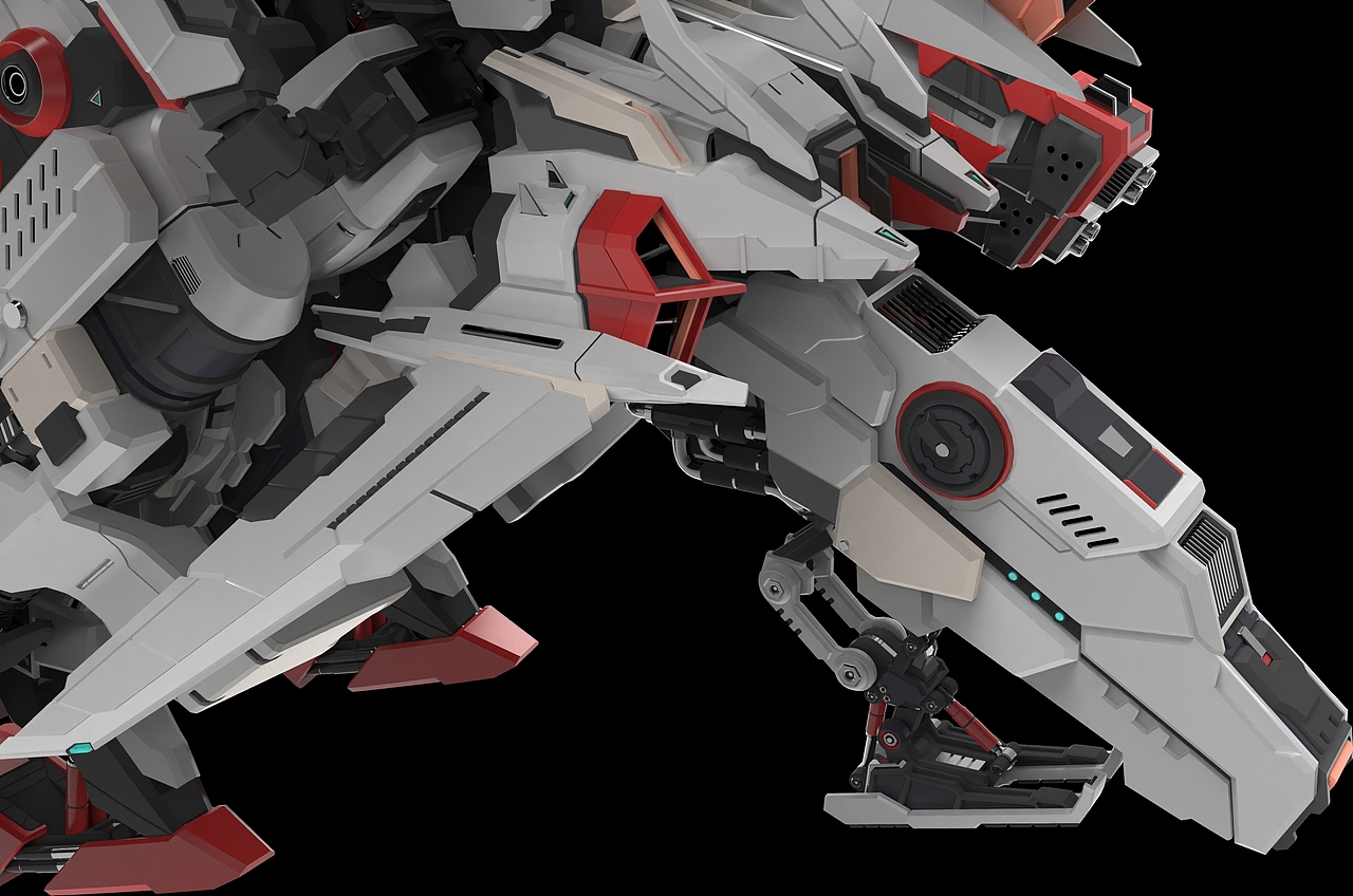 基于厂家机甲之城的造型创作的3d模型,3dmax打造,keyshot渲染,ps后期