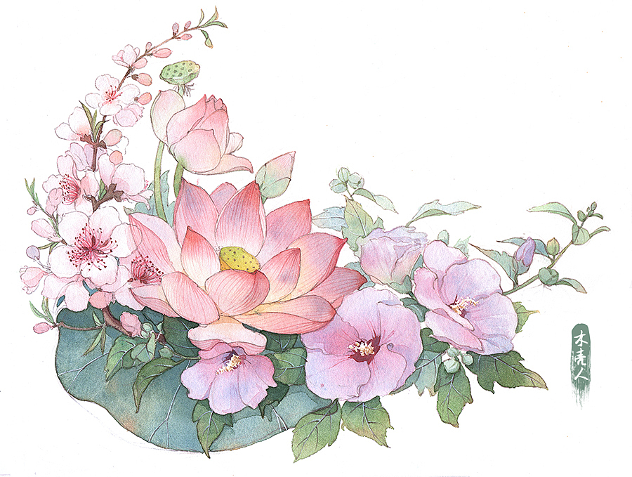 一组面膜插画