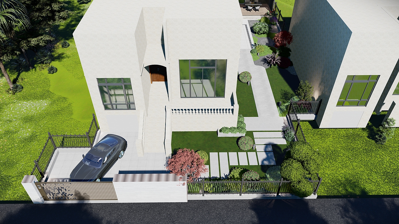 380平米别墅庭院设计,让梦幻与自然交织!