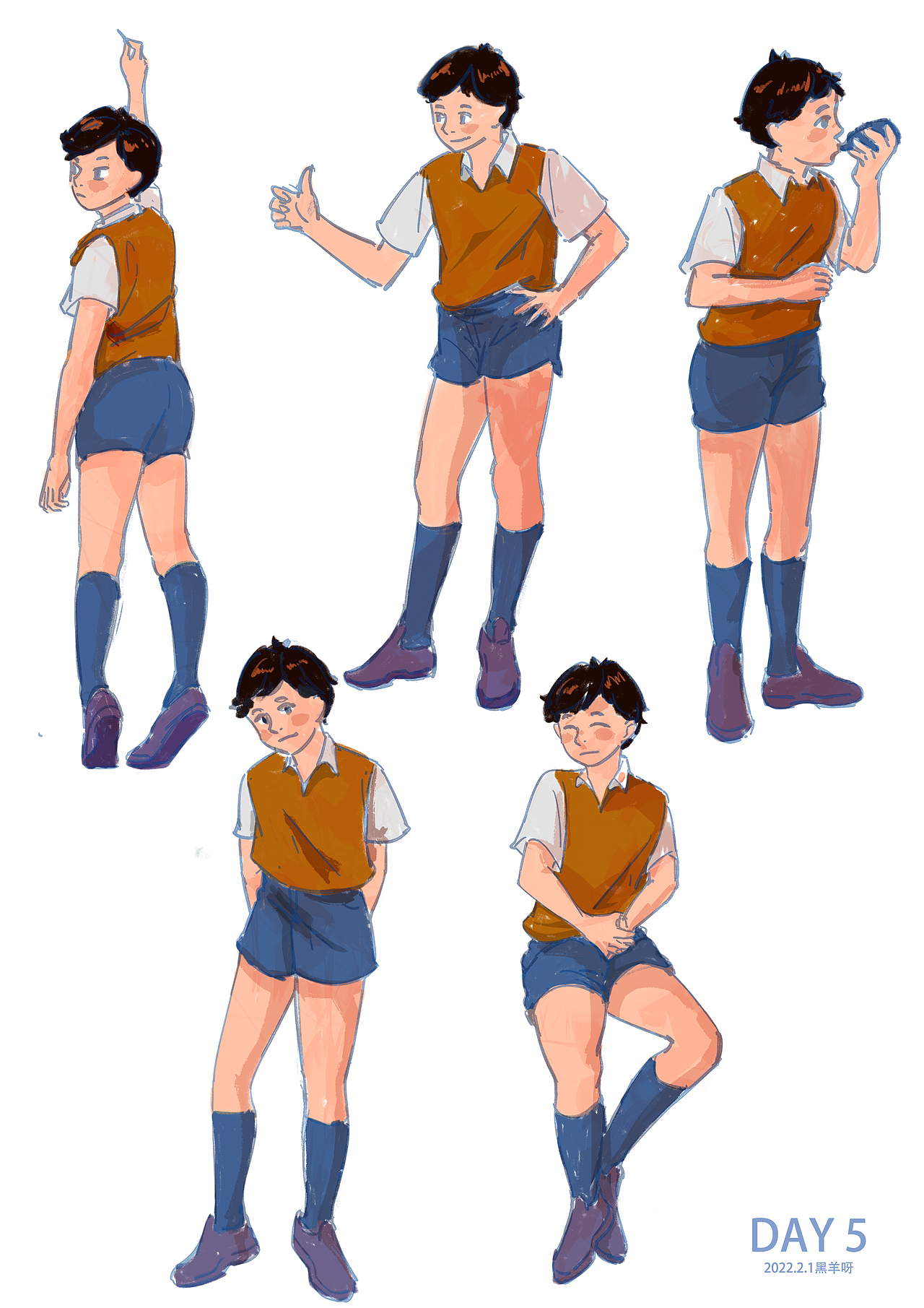 【人物隔日涂】1-25（图ZMjk5Nzg4Njc2） - 创作习作 - 站酷设计师黑羊呀原创素材 - 站酷ZCOOL