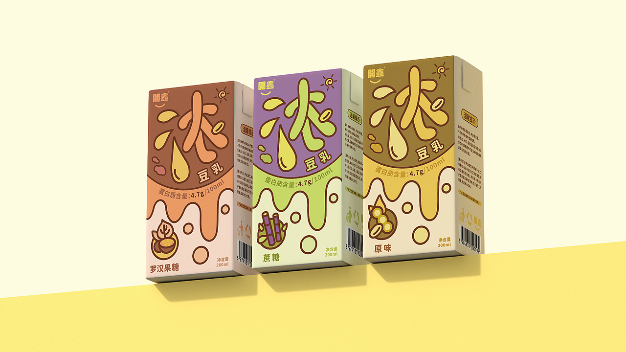 開鑫浓豆乳包装设计