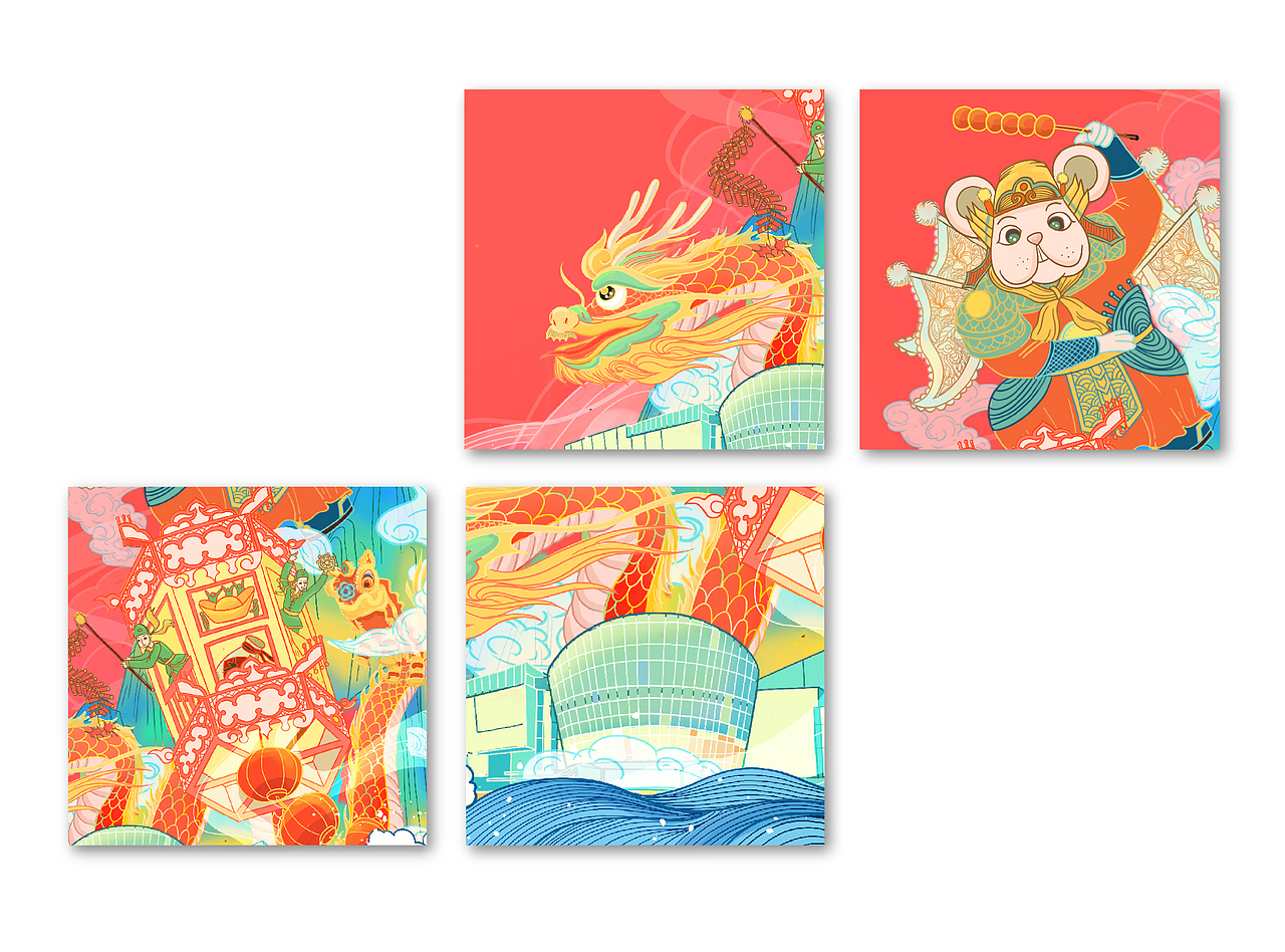 商业地产新年KV（图ZMjMzOTkwOTMy） - 商业插画 - 站酷设计师STARKY原创素材 - 站酷ZCOOL