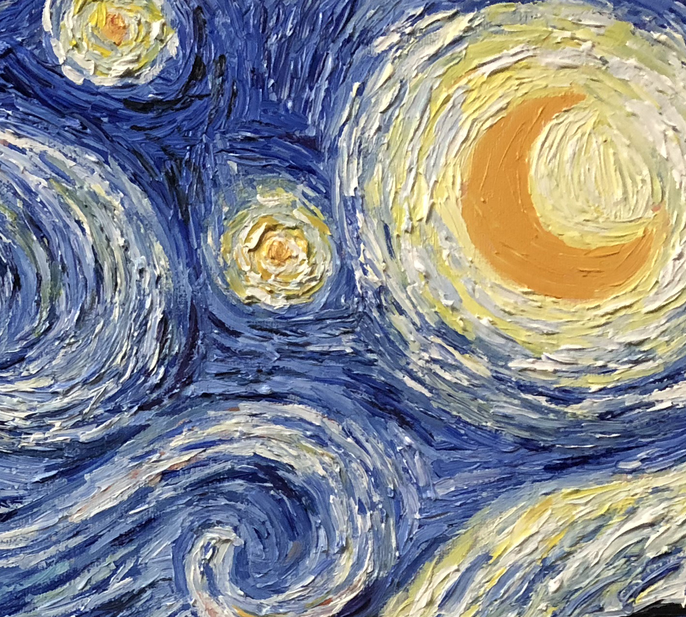 梵高的星月夜的画法图片
